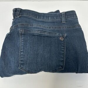 Democracy "Ab"technology Hi-Rise Ankle Crop Jeans Size 16 Fringe Hem 25.5 Inseam